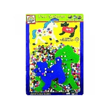 《Perler拼拼豆豆》拼豆樂園1,100顆-白馬與搖尾狗狗 (大馬板、小狗板)
