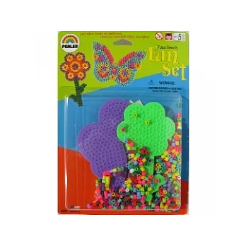 《Perler拼拼豆豆》拼豆樂園1,100顆-蝴蝶採花蜜 (粉蝶款) (花板、蝴蝶板)