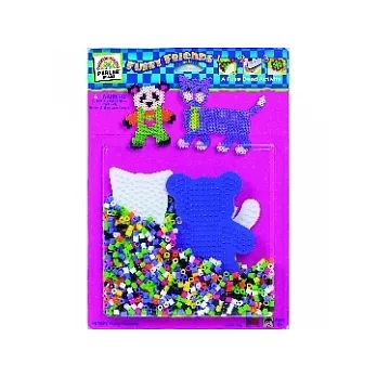 《Perler拼拼豆豆》拼豆樂園1,100顆-熊貓與貓咪 (大貓板、熊板)