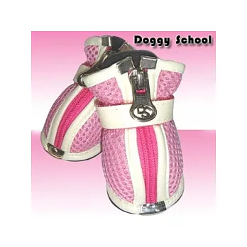 DoggySchool 三層防護寵物鞋-粉色-5號