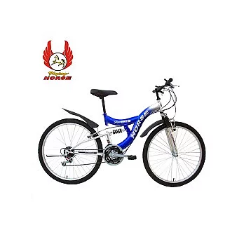 《飛馬》26吋S型21段變速雙避震車-藍銀