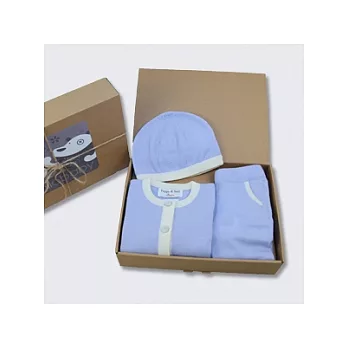 英國P&N皇家彌月禮盒/100%美麗諾羊毛/粉藍/6~12m