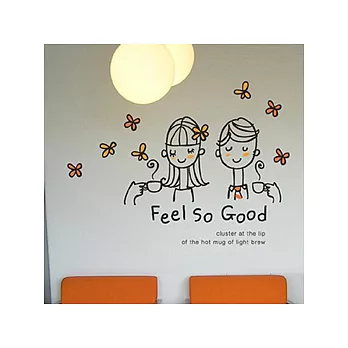 【Design W 創意壁貼】時尚家飾T - time couple
