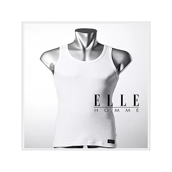 【ELLE HOMM】時尚都會型男U領背心《3件組》白色_L