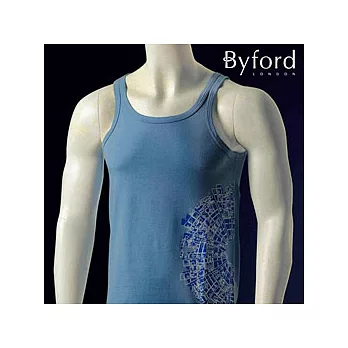 【Byford】皇家尊爵系列 ~男U領背心《超值2件組》 藍色_XL