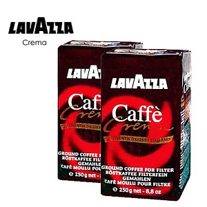 【LAVAZZA】Caffe Crema 研磨咖啡粉 250g (鋁箔包2包)