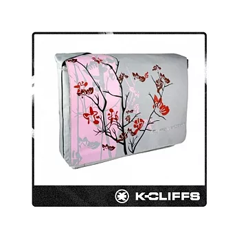 【美國K-CLIFFS】花漾系列單肩電腦包(15吋)_粉紅梅