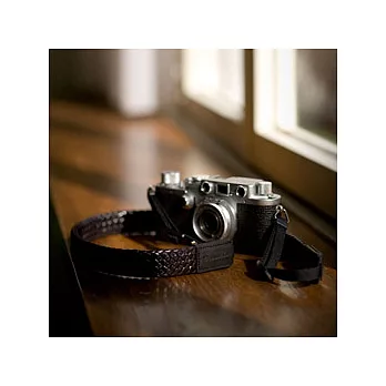 HerringBone 小羊皮限量編織背帶(黑色)