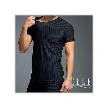 ELLE HOMME 超細纖維TACTEL短袖衫《超值2件組》黑色_XL