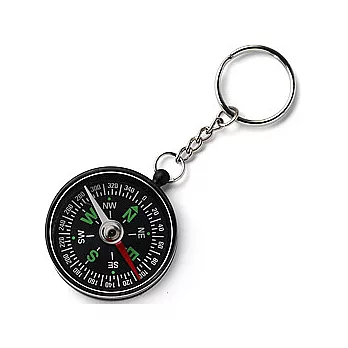 《VOYAGER》輕巧指北針鑰匙圈(黑)