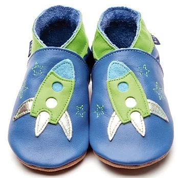 英國製Inch Blue，手工鞋學步鞋禮盒-Zoom Blue Green(12~18M)