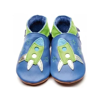 英國製Inch Blue，手工鞋學步鞋禮盒-Zoom Blue Green(6~12M)