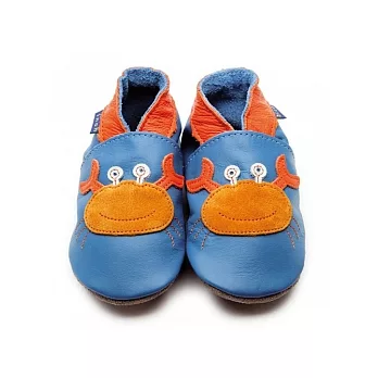 英國製Inch Blue，手工鞋學步鞋禮盒-Crab Blue Orange(6~12M)
