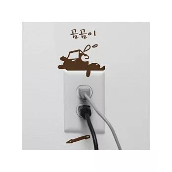 【Design W 壁貼】質優 Switch bear (4款一組)(深咖啡色款)