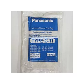 Panasonic 國際牌吸塵器專用集塵袋TYPE．C-11(2包/10入)