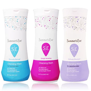 《Summer’s Eve》美國原裝私密肌沐浴潔露-全套三件組(444mlX3)