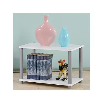 《Homelike》60cm二層置物架/收納架(純白色)