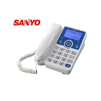 SANYO三洋來電顯示有線電話機 TEL-988-(珍珠白)