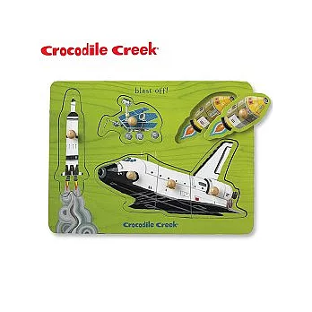 【Crocodile Creek】寶寶木製拼圖(太空世界)