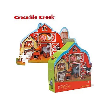 【Crocodile Creek】大型地板拼圖(動物農莊)