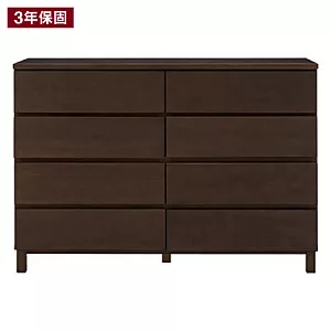 [MUJI 無印良品]木製四層櫃/寬120cm/白蠟木/棕色