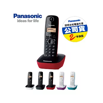 【Panasonic 國際牌】DECT 數位無線電話 公司貨 KX-TG1611TW (紅色)
