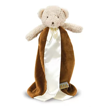 美國Bunnies By The Bay海灣兔,寶寶熊手腕玩偶巾/手偶巾-可可棕,Bao Bao’s Cocoa Bye Bye Buddy!