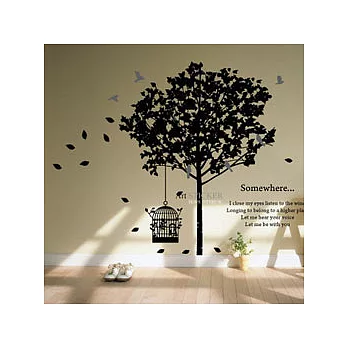Art STICKER壁貼 。Somewhere (T050-黑色+鐵灰)