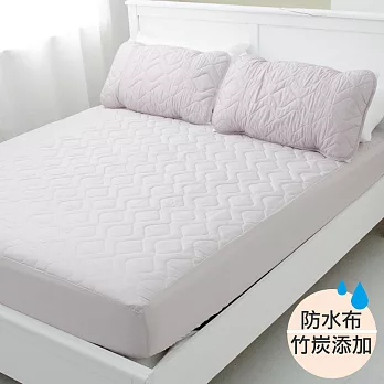 【EYAH宜雅】防潑水床包式竹炭保潔墊─雙人特大3入組(含枕墊)