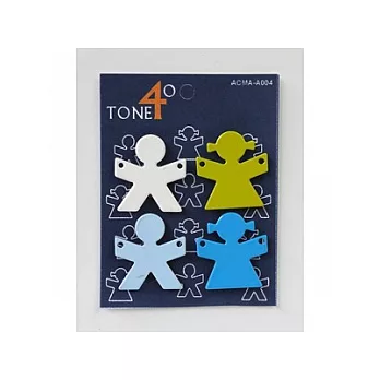 《Tone 40》彩色小人偶造型磁鐵組-藍色組