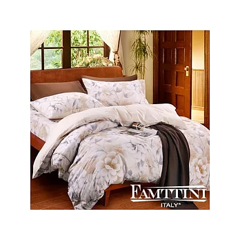 【Famttini-和風.米】活性印染精梳棉雙人被套床包組