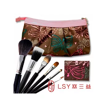 LSY林三益 花現好康實用完妝刷具七件組