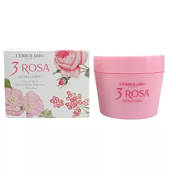 《L’ERBOLARIO 蕾 莉 歐》玫瑰三重奏芳香潤膚霜(200ml)