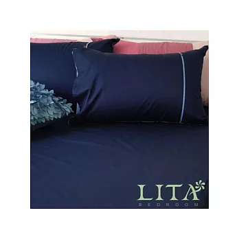 LITA麗塔【繽紛玩色-海洋】雙人三件純棉薄床包枕套組