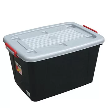 《黑武士》特大110L掀蓋收納整理箱附輪2入