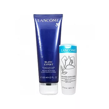 LANCOME 蘭蔻 鐳射光瞬白精華洗面霜(125ml)送清柔卸妝乳(50ml)