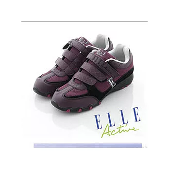 ELLE active 俏麗潮流。異材質混搭_運動休閒鞋 (紫色)_35
