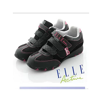 ELLE active 俏麗潮流。異材質混搭_運動休閒鞋 (黑色)_35