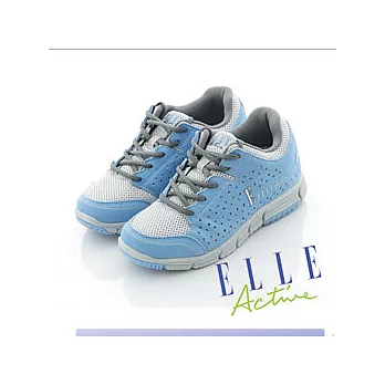 ELLE active 俏麗潮流。異材質混搭_運動休閒鞋 (藍色)_36