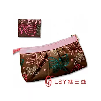 LSY林三益 繽紛蝶舞化妝包 (附證件夾)