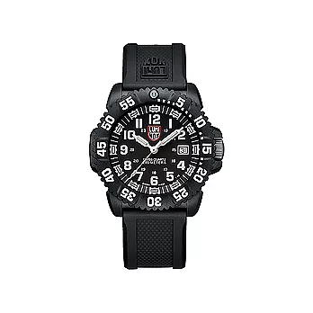 LUMINOX 海豹部隊指標系列經典腕錶-黑x白時標/44mm