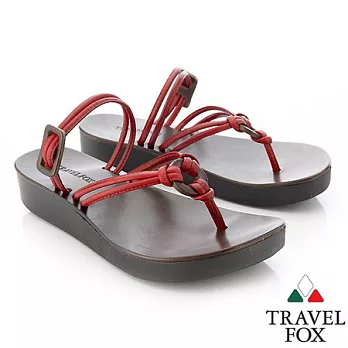 Travel Fox 1.5"皮革拖912311-04-35紅色