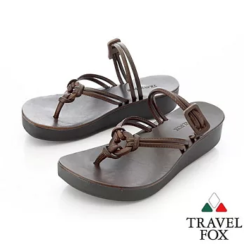 Travel Fox 1.5"皮革拖912311-76-35深咖啡色