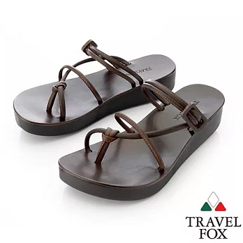 Travel Fox 1.5"皮革拖912312-76-35深咖啡色