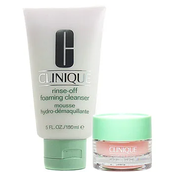 CLINIQUE 倩碧 溫和型卸妝慕絲(150ml)送好禮4選1紫晶唇眸淨妝露