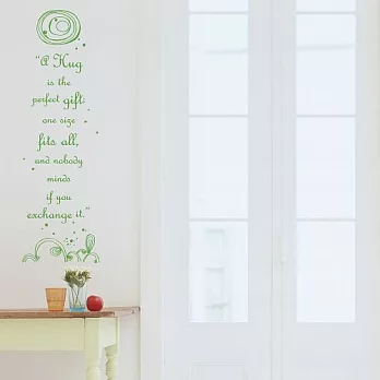 《Smart Design》創意無痕壁貼◆擁抱 四色可選草地綠