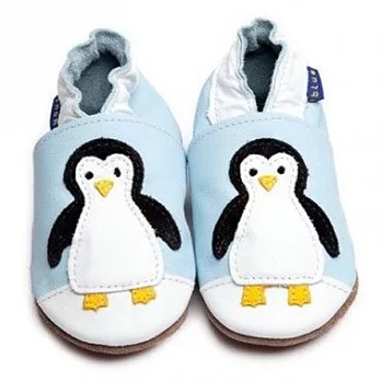 英國製Inch Blue,真皮手工學步鞋禮盒,Penguin-Marine Suede(6~12M)