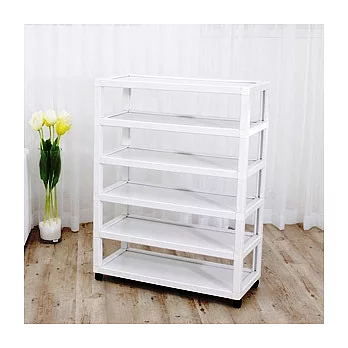 【潮傢俬】Duke杜克環保紙鞋架(附移動輪)白色