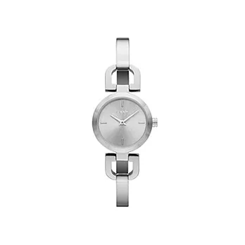 DKNY 柔美淡雅時尚都會腕錶(銀)