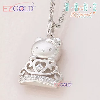 Hello Kitty凱蒂貓 璀璨公主 銀飾墜子